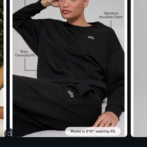 ALO Yoga Black Oversized Sweater